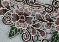 Venice Lace Applique Multi Color Lace Collar Applique With Floral Embroidery For Dresses