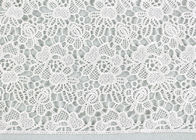 Polyester Floral Lace Fabric Embroidery Water Soluble Lace For Bridal Dress