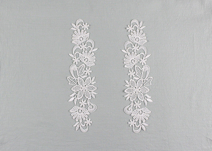 Floral Embroidery Dying Lace Fabric Guipure Venice Collar Appliques For Dresses
