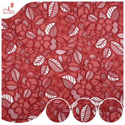 Water Soluble Embroidery 100% Polyester Cotton Lace Ribbon Guipure Lace Trim For Clothing