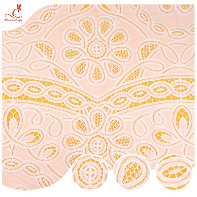 135cm Ribbon Lace Trim Milk Shreds White Embroidery Bridal Wedding Roll Guipure Lace Trimming