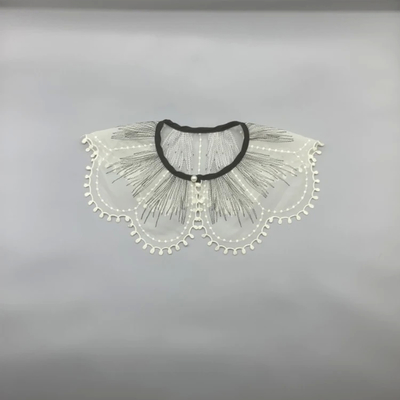 3.5 tot en met 4 Niveaus Kleurvastheid kant Kraag Ronde vorm Applique